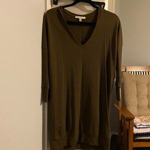 Express XS Olive Sweatshirt Dress